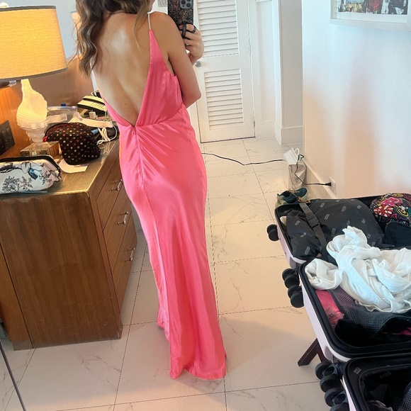 Capri Diamonte Slip Dress in Melon - Picture 7 of 8